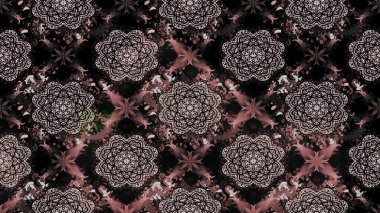 Raster illüstrasyonu. Klasik çiçek tasarımı elementleri. Siyah kıvırcık çiçekler siyah renklerde şekillenir.