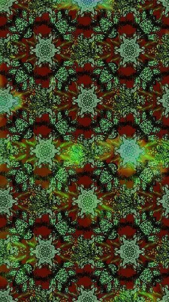 Çiçek desenli eskiz, darbeler, sıçramalar, yaz çiçekleri. Yeşil, kahverengi ve siyah renkli çiçekler. Raster illüstrasyonu.