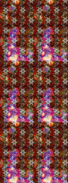 Raster illüstrasyonu. Küçük bir çiçekte eskiz deseni. Güzel kumaş deseni. Güzel çiçek arkaplanı..