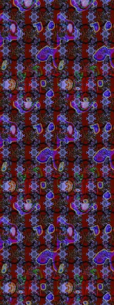 Soyut çiçek çizim kalıbı arka planı. Kırmızı, kahverengi ve mor renklerde. Raster deseni. Küçük çiçekteki sevimli çiçek deseni. Raster illüstrasyonu.