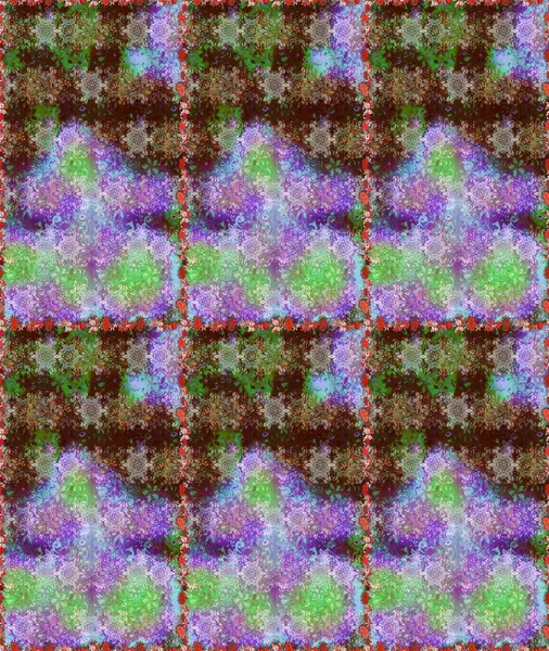 Raster illüstrasyonu. Ultraviyole kumaş deseni. Kusursuz desen. Organik motif arkaplanı.