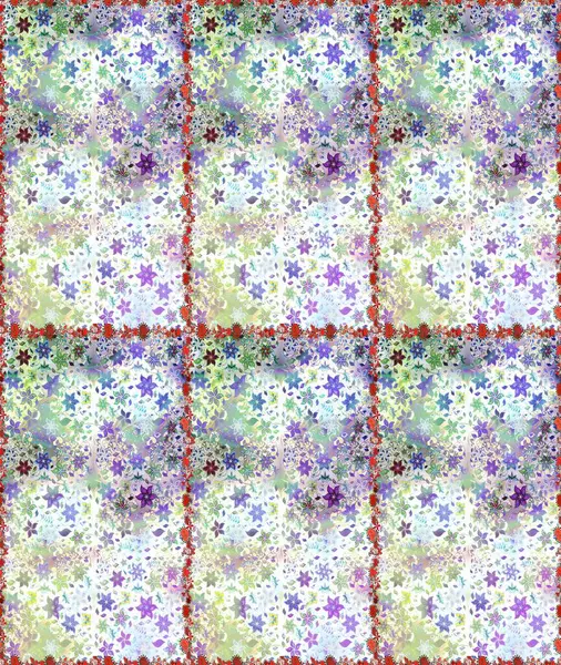 Tarafsız ve beyaz renklerde parlak çiçekli halı deseni.