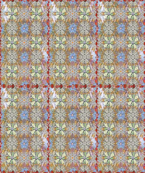 Flower seamless background. Flourish ornamental spring garden texture. Floral pattern. Raster illustration.