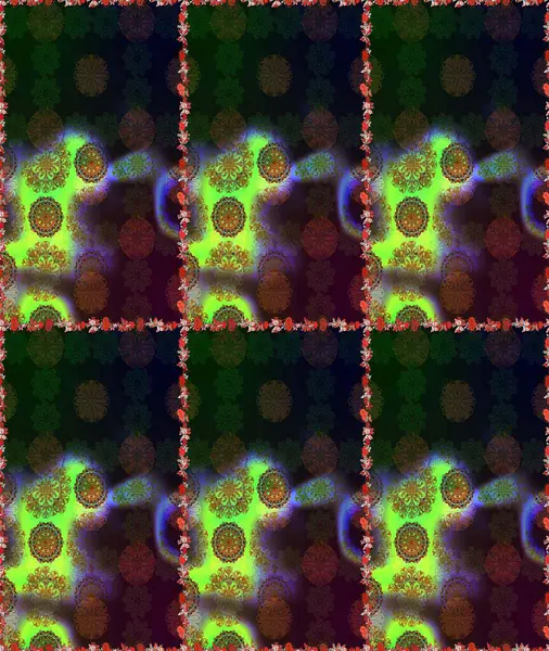 Raster dikişsiz çiçek deseni. Vadinin çiçekleri kahverengi ve gri renklerde.