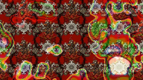 Renkli Bahar Teması eskiz kalıbı. Çiçek deseni. Düz Çiçek Elementleri Tasarımı. Chichi 'nin kumaş kalıbını çiz. Raster illüstrasyonu.