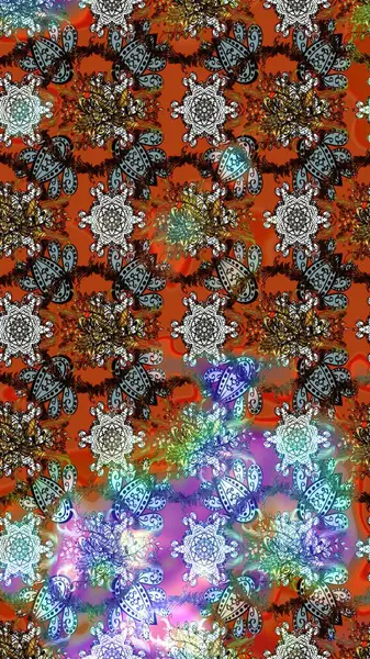 Karalama çiçeği. Zentangle soyut çiçekleri. Düz Çiçek Elementleri Tasarımı. Güzel kumaş deseni. Renkli Bahar Teması eskiz kalıbı. Raster illüstrasyonu.