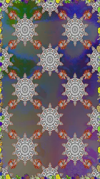 Raster stili kumaş deseni. Çiçekler suluboya desensiz.