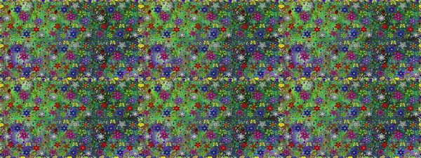 Klasik çiçek tasarımı elementleri. Raster illüstrasyonu. Yeşil ve mavi kıvırcık çiçekler yeşil ve mavi renklerde.