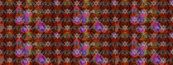 Kahverengi, kırmızı ve siyah renkte çiçekler. Raster illüstrasyonunda çiçek deseni çizimi.