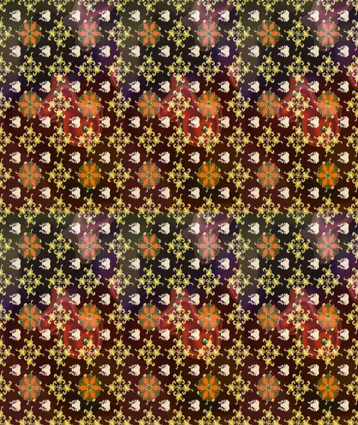 Tekstil, kumaş, kapaklar, duvar kağıtları, baskı, naylon, koleksiyon defteri, örgü, dekupaj için güzel bir eskiz. Küçük kahverengi çiçeklerdeki oldukça eski bir besin torbası deseni.