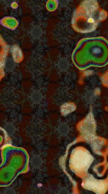 Kahverengi, gri ve yeşil renkli çiçekler. Raster düz çiçek çizim deseni. Tasarım hediye paketi, tebrik kartları, posterler ve afiş tasarımı.