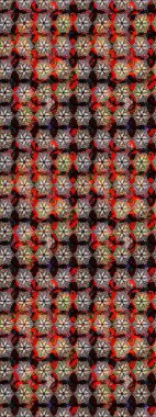 Eski moda arka plan. Güzel, parlak, pürüzsüz kumaş, tuval. Çiçek çelengi. Desen, çizim, çiçek sınırı. Raster illüstrasyonu. Kıvırcık, parlak örgü.