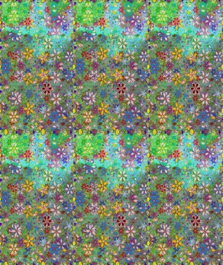 Sevimli küçük çiçek desenle. Raster resim. Çiçek desenli çiçek ve yaprakları ile.