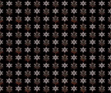 Çizim çiçek deseni duvar kâğıdı olarak kullanılabilir. Siyah renkli çiçekler. Raster illüstrasyonu.