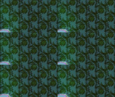 Raster illüstrasyonu. Çiçekler, dallar, bitkiler ve çiçekler. Güzel kumaş deseni. El çizimi.