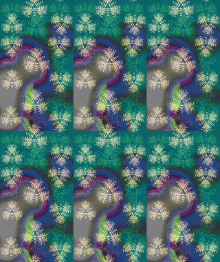 Raster illüstrasyonu. Anti-stres için soyut örnek sayfası. Mavi renklerde.