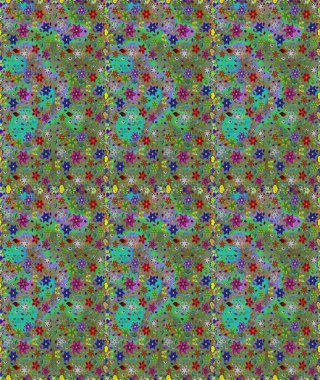 Düz Çiçek Elementleri Tasarımı. Çiçeksiz desenli arka plan, yaz çiçekleri. Yeşil renkli çiçekler. Renkli Bahar Teması Kusursuz Arkaplan.