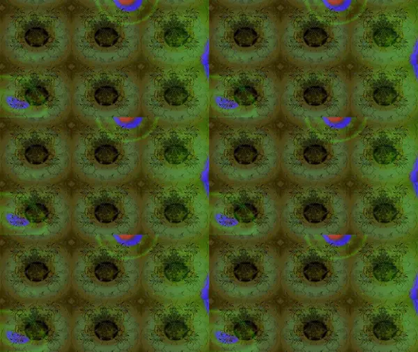 Raster illüstrasyonundaki çiçek desenli çizim. Suluboya tarzında yeşil renkte çiçekler.