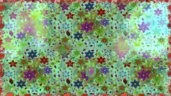 Suluboya çiçek elemanları büyük kümesi. Raster sevimli suluboya Dikişsiz çiçek deseni. Kartlar, davetiyeler, tarih kartları ve daha birçok tasarruf için kullanılabilir.