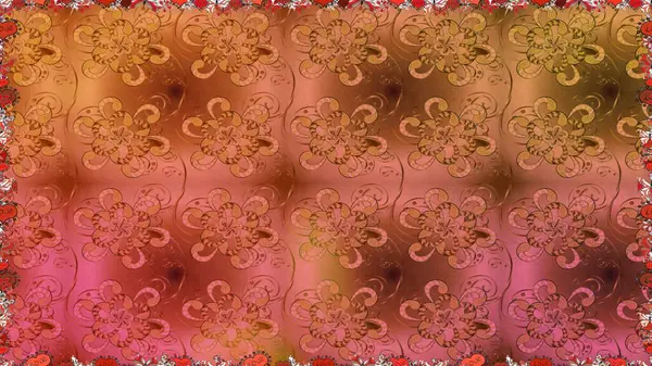 Kusursuz bir geçmişi var. Kumaş, tekstil, duvar kağıdı baskısı için. Tomurcukları papatya çiçekleri olan sevimli bir çiçek deseni. Eski usul. Raster illüstrasyonu. Miles Fleur, dandik süs.