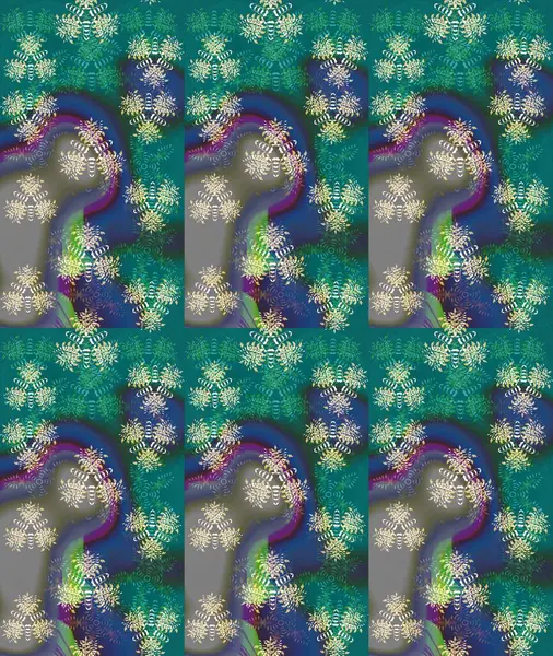 Raster illüstrasyonu. Anti-stres için soyut örnek sayfası. Mavi renklerde.