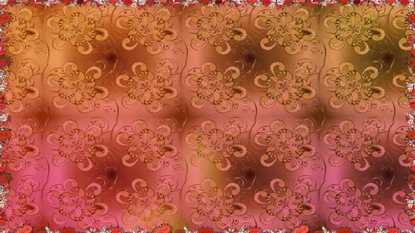 Kusursuz bir geçmişi var. Kumaş, tekstil, duvar kağıdı baskısı için. Tomurcukları papatya çiçekleri olan sevimli bir çiçek deseni. Eski usul. Raster illüstrasyonu. Miles Fleur, dandik süs.