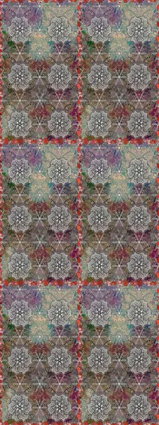 Çiçek tasarımı için inanılmaz bir kolaj cenneti tarzı. Parlak çiçekli kolaj çiçekleri gri ve kahverengi. Çiçekli zambaklar dikişsiz arkaplan.