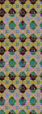 Çiçekli, yapraklı, çiçek desenli eskiz. Raster illüstrasyonu. El çizimi.