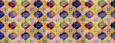 Düz Çiçek Elementleri Tasarımı. Sarı renkli, zarif çiçek buketli suluboya. Renkli Bahar Teması eskiz kalıbı. Raster illüstrasyonu.