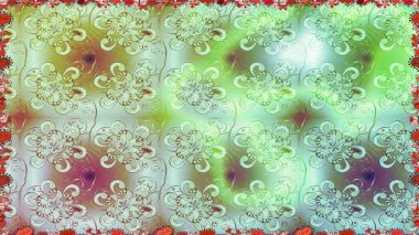 Çiçek kompozisyonu, el boyası, hassas şablon. Üst manzara, yumuşak stil. Tarafsız ve yeşil renklerde manzaralı çiçek deseni. Sevgililer günü ve tebrik kartı konsepti için şık bir davet.