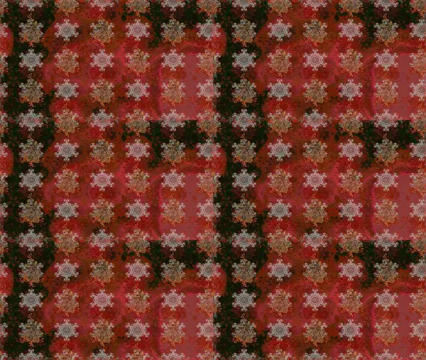 Çiçeksiz desenlerin resmi. Vadinin çiçekleri kahverengi ve kırmızı renklerde.