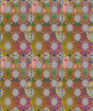 Eski moda arka plan. Kıvırcık, parlak örgü. Raster illüstrasyonu. Şablon, pürüzsüz, çiçekli kenar. Çiçek çelengi. Güzel, pürüzsüz kumaş, tuval..