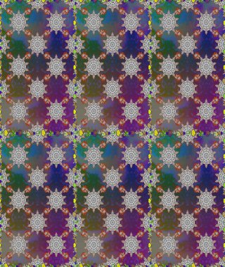 Güzel çiçek deseni. Düz Çiçek Elementleri Tasarımı. Renkli Bahar Temalı Kusursuz Arkaplan. Gri ve kahverengi renkte çiçekler.