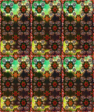 Moda baskıları için zarif bir şablon. Küçük çiçekte güzel bir desen. Kahverengi ve gri çiçekli bahar çiçekleri. Motley illüstrasyonu. Küçük renkli çiçekler..