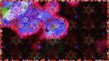 Raster dikişsiz çiçek deseni. Vadinin çiçekleri siyah ve kahverengi renklerde.