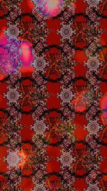 Eskiz modeli etnik tasarım. Çiçekleri, deniz kabukları, mandalaları ve suluboya efektleriyle donanma geçmişi. Yatak çarşafları, ceket, paket tasarımı, kumaş ve moda kavramları için tekstil baskısı.