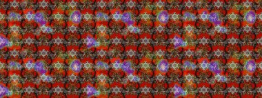 Bir sürü kahverengi, kırmızı ve gri soyut çiçekli tropik eskiz deseni. Küçük çiçekteki sevimli çiçek deseni. Varikolokahverengi, kırmızı ve gri raster çizimi.