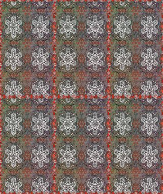 Raster illüstrasyonu. Gri ve kahverengi renkli şirin çiçekler. Küçük çiçekli basit, dikişsiz desen. Moda baskısı, albüm, ambalaj kağıdı, duvar kağıdı için zarif dekoratif süslemeler..