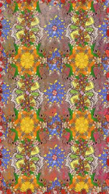 Kahverengi ve bej renkli çiçeklerle kusursuz çiçek deseni. Suluboya tarzında kahverengi ve bej renkte çiçekler.