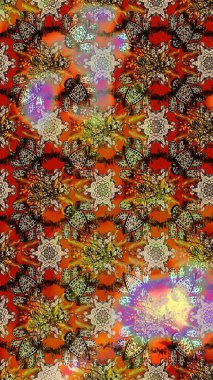 Sevimli çiçek raster deseni. Düz Çiçek Elementleri Tasarımı. Modaya uygun kumaş deseni. Renkli Yaz Teması çizim şablonu.