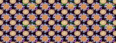 Raster Güzel kumaş deseni. Raster suluboya deseni, narin çiçekler, siyah çiçekler, tebrik kartı şablonu..