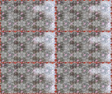 Tekrar eden çiçek arkaplanı, zarif gri ve nötr çiçek duvar kağıdı. Gri ve nötr renklerde çiçek desenleri, el yapımı papatyalar, papatyalar..