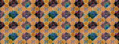 Turuncu renkli turuncu kıvırcık çiçekler. Klasik çiçek tasarımı elementleri. Raster illüstrasyonu.