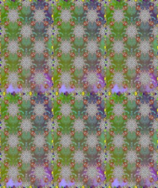 Moda baskısı. Suluboya kusursuz desen. Çiçeğin suluboya çizimlerinin mükemmel deseni. Dekorasyon ve tasarım için güzel bir desen. Raster illüstrasyonu. Eski.