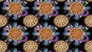 Siyah renkli çiçekler. Renkli Yaz Temalı eskiz kalıbı. Çiçekli eskiz çizimi. Düz Çiçek Elementleri Tasarımı.