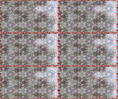 Tekrar eden çiçek arkaplanı, zarif gri ve nötr çiçek duvar kağıdı. Gri ve nötr renklerde çiçek desenleri, el yapımı papatyalar, papatyalar..