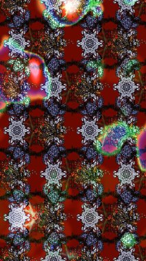 Çiçekli çiçek deseni, suluboya. Süslü kumaş deseni. Raster deseni.