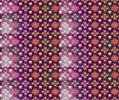 Motley illüstrasyonu. Çiçekli bahar çiçekleri. Küçük renkli çiçekler. Moda baskıları için zarif bir şablon. Küçük çiçekte şirin desenler.