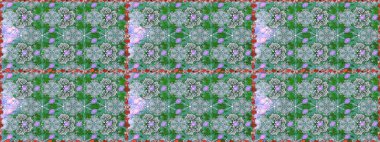 Renkli Yaz Temalı Kusursuz Arkaplan. Sevimli çiçek raster deseni. Modaya uygun kumaş deseni. Düz Çiçek Elementleri Tasarımı.