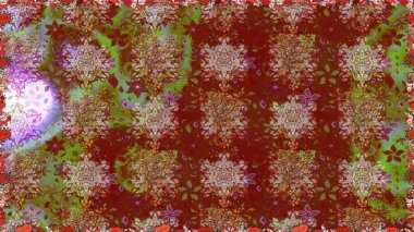 Şirin çiçekler. Satır seamless modeli. Rasterleştirme Trendy kumaş deseni.